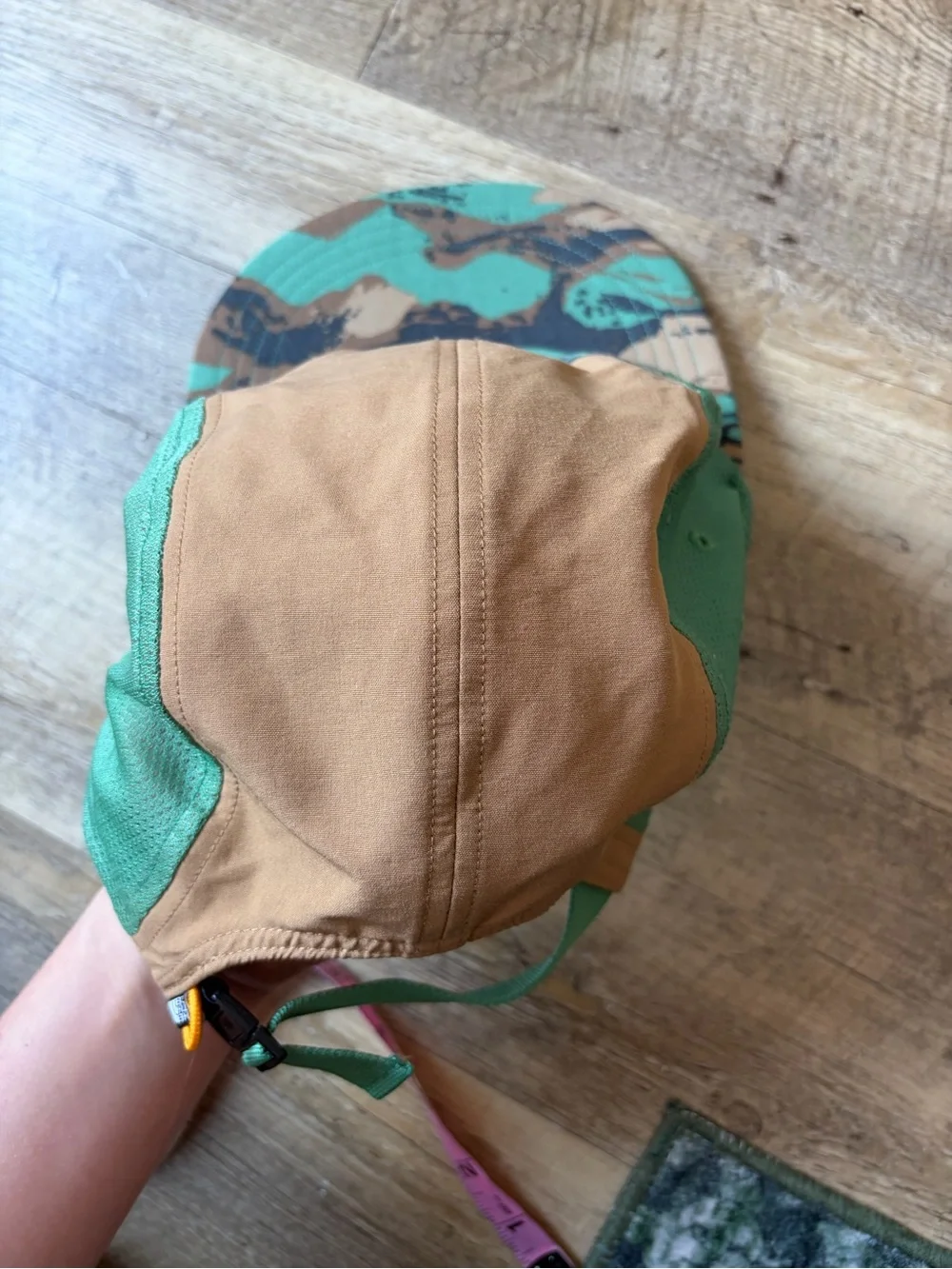 The North Face Class V Camp Hat in Deep Grass Green Paint Camo Print Unisex OS